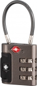 Kłódka na szyfr TRAVEL SENTRY® APPROVED CABLE LOCK, szara
