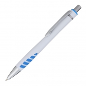 Długopis Vela, niebieski/biały