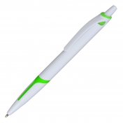 Długopis Nice, zielony/biały